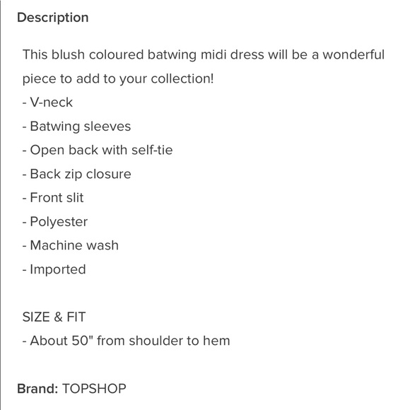 NWT Topshop Midi Dress - Picture 4 of 7